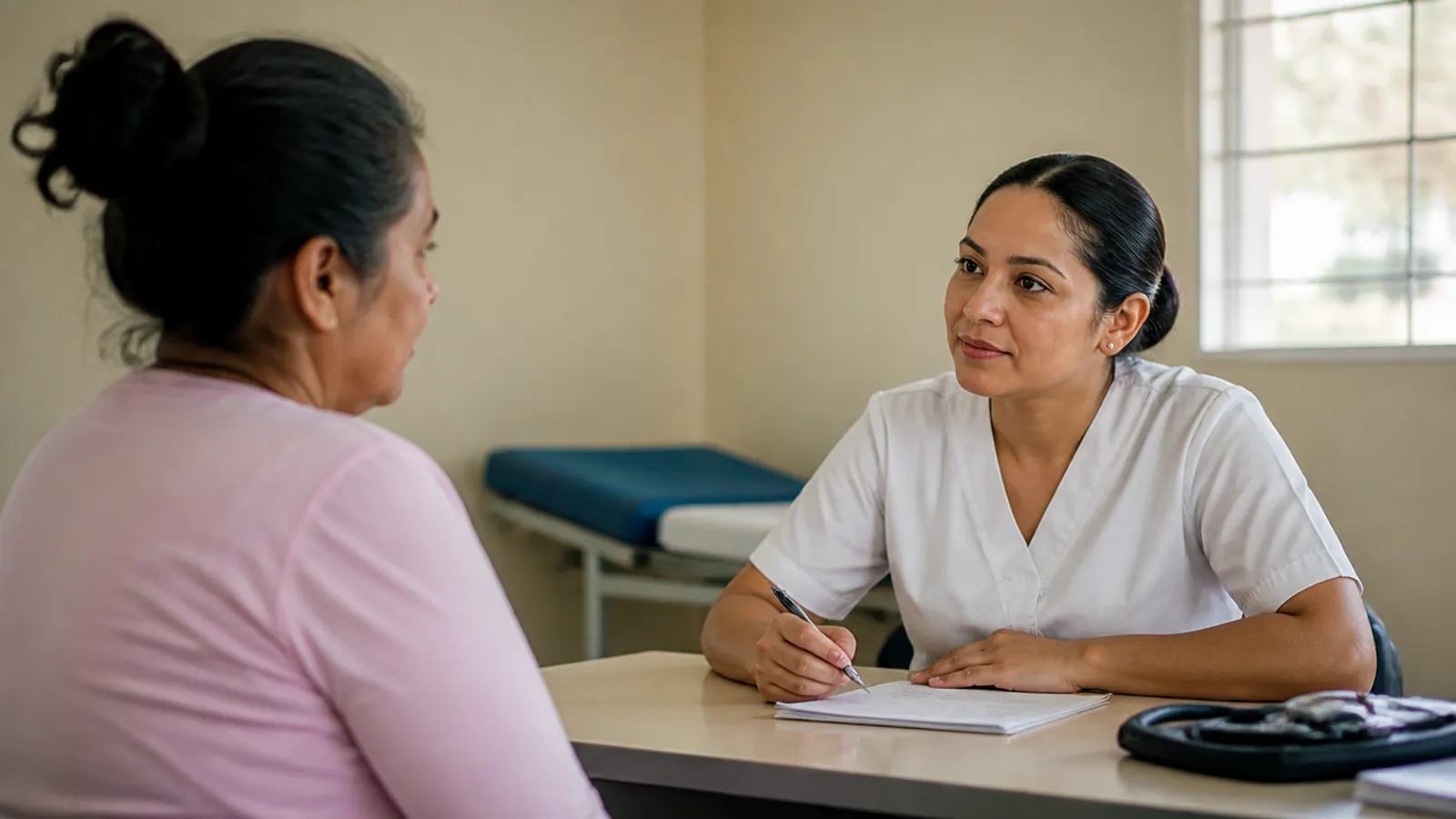 Personal de salud atendiendo en una unidad de primer nivel
